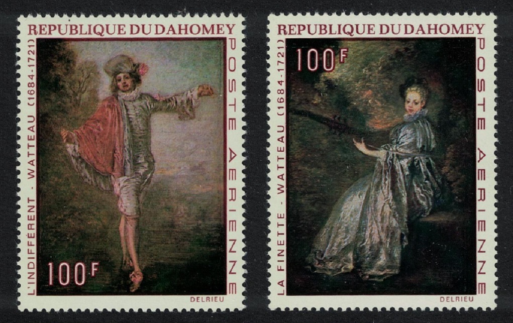 Dahomey Watteau Paintings 2v 1971 MNH SG#429-430 MI#446-447