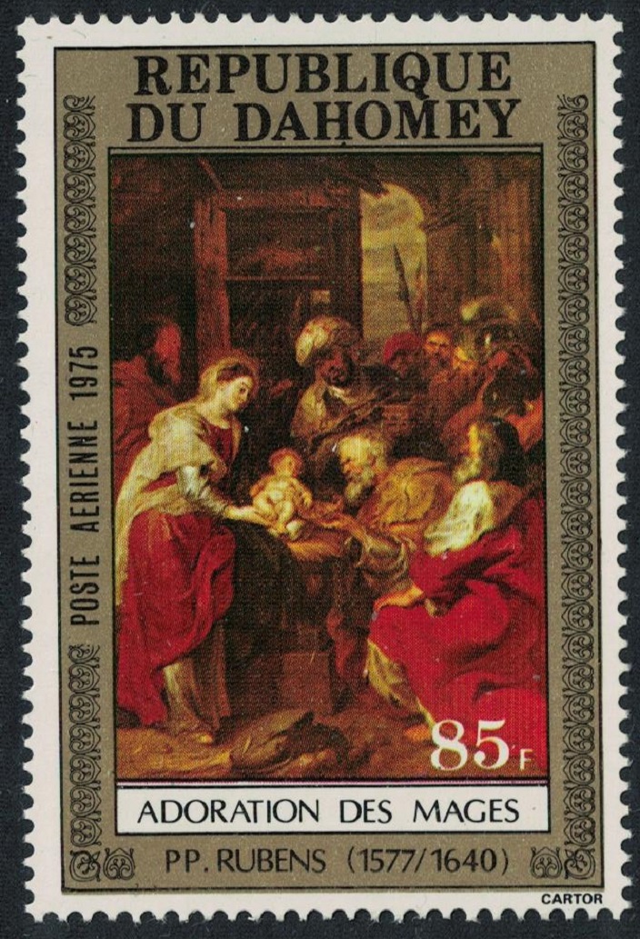 Dahomey &#39;Adoration of the Magi&#39; by Rubens 85f 1975 MNH SG#600