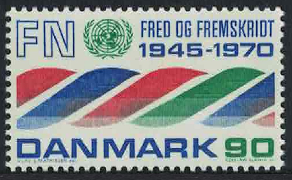 Denmark 25th Anniversary of United Nations 1970 MNH SG#524