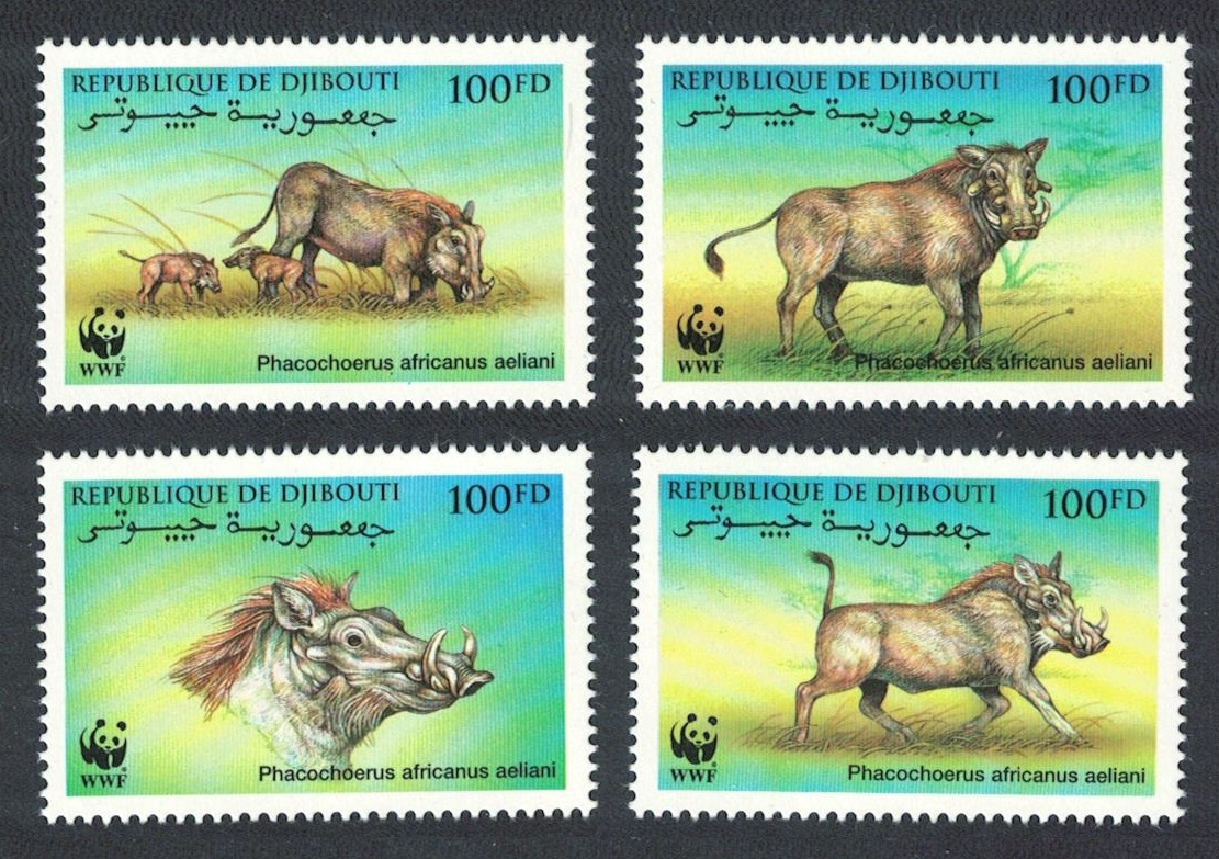 Djibouti WWF Eritrean Warthog 4v 2000 MNH SG#1192-1195 MI#678-681 Sc#795 a-d