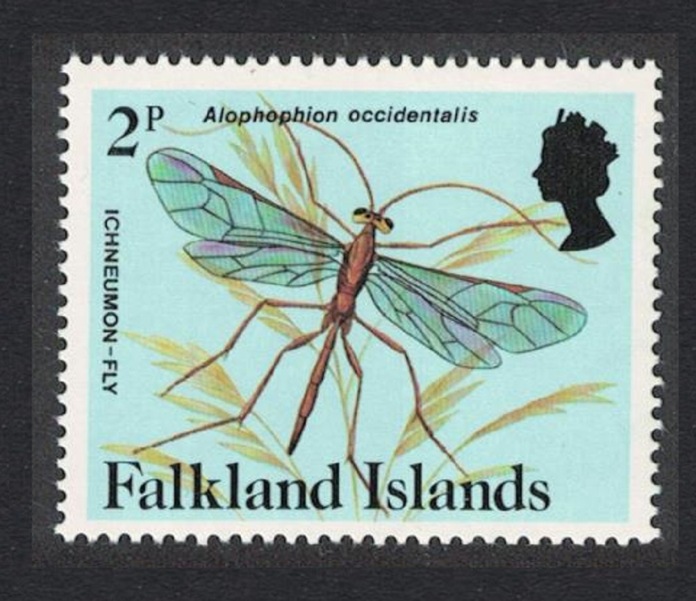 Falkland Islands Ichneumon Fly Insect &#39;Alophophin occidentalis&#39; 2p 1984 MNH SG#470a