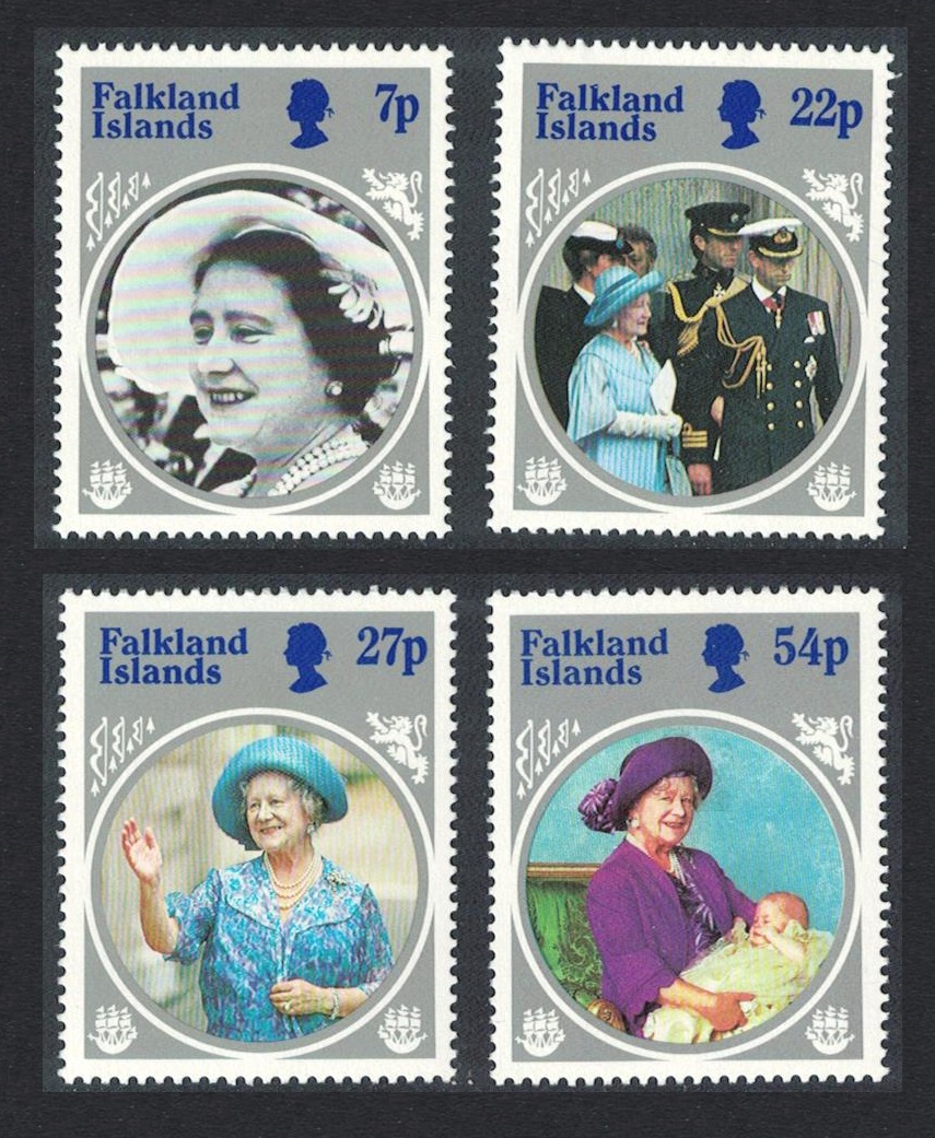 Falkland Islands Life and Times of Queen Mother 4v 1985 MNH SG#505-508 Sc#420-423