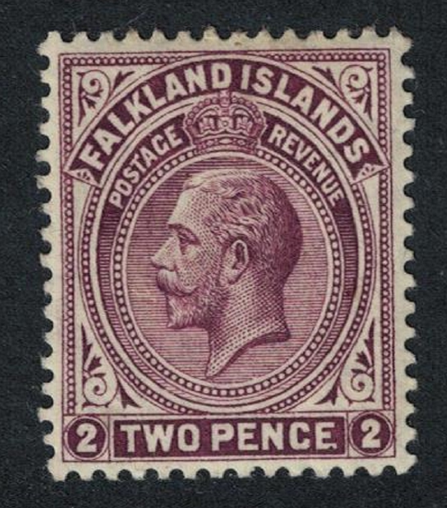 Falkland Islands George VI Two Pence Wmk Crown CA 1912 MH SG#62