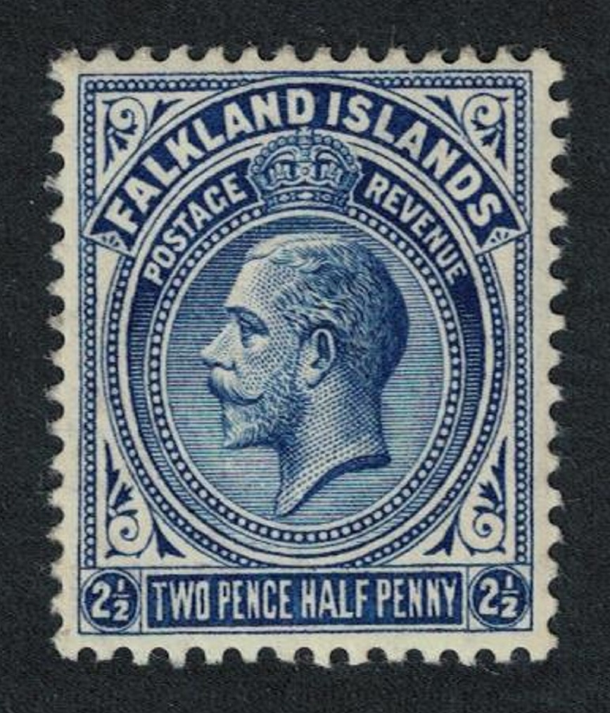 Falkland Islands George VI Two Pence Half Penny Wmk Crown CA 1912 MH SG#63