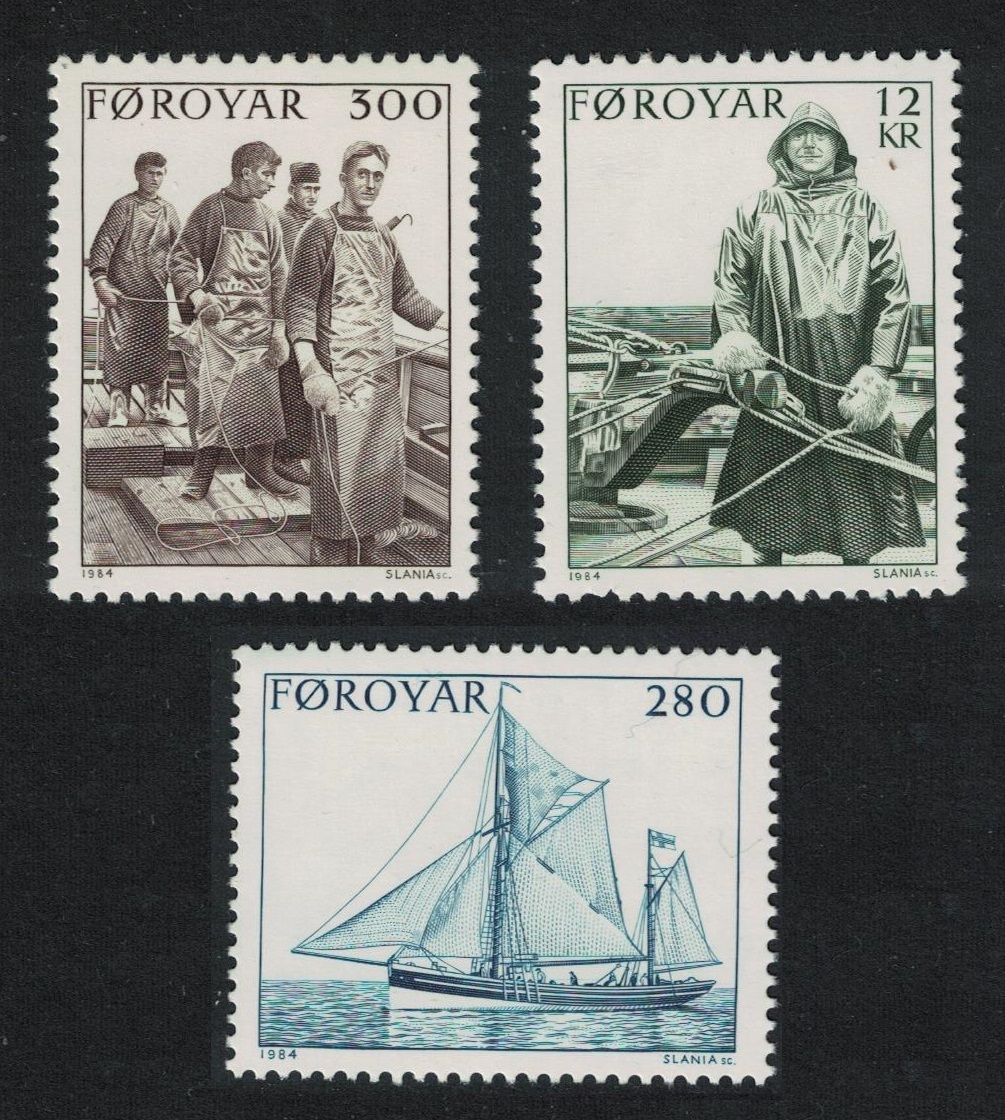 Faroe Islands Fishing Industry Boats 3v 1984 MNH SG#100-102 Sc#112-114