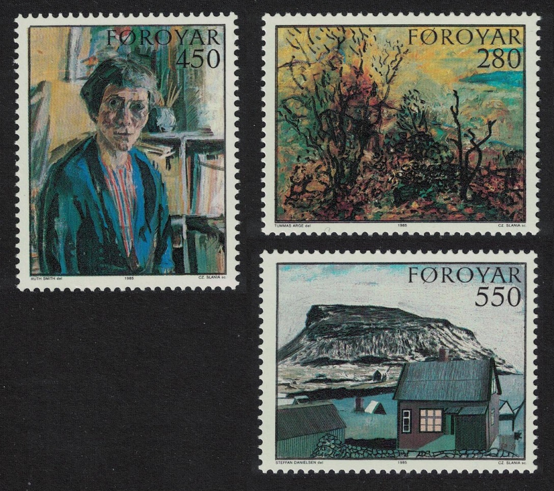 Faroe Islands Paintings 3v 1985 MNH SG#115-117 Sc#127-129