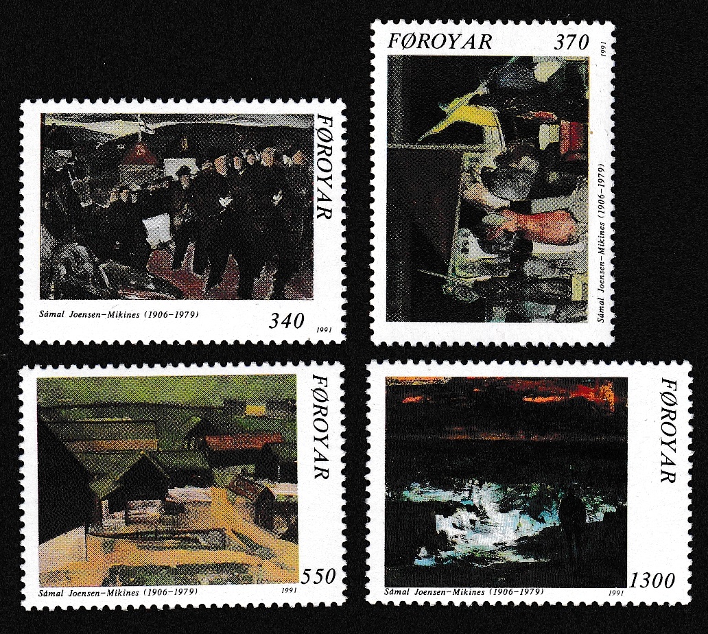 Faroe Islands Samal Joensen-Mikines painter 4v 1991 MNH SG#216-219 Sc#228-231