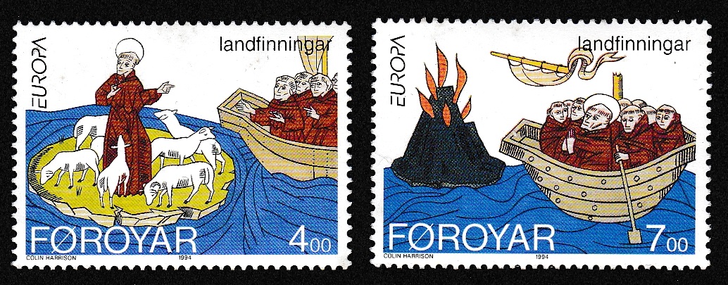 Faroe Islands St Brendan&#39;s Voyages Europa CEPT 2v 1994 MNH SG#253-254 Sc#264a