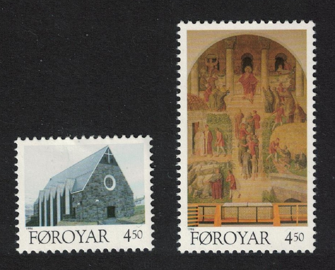 Faroe Islands Christmas Churches 2v 1996 MNH SG#318-319 Sc#310-311