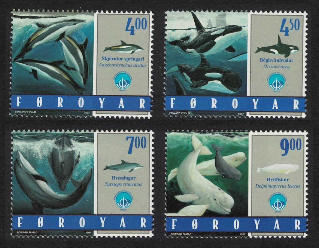 Faroe Islands Whales and Dolphins 4v 1998 MNH SG#342-345