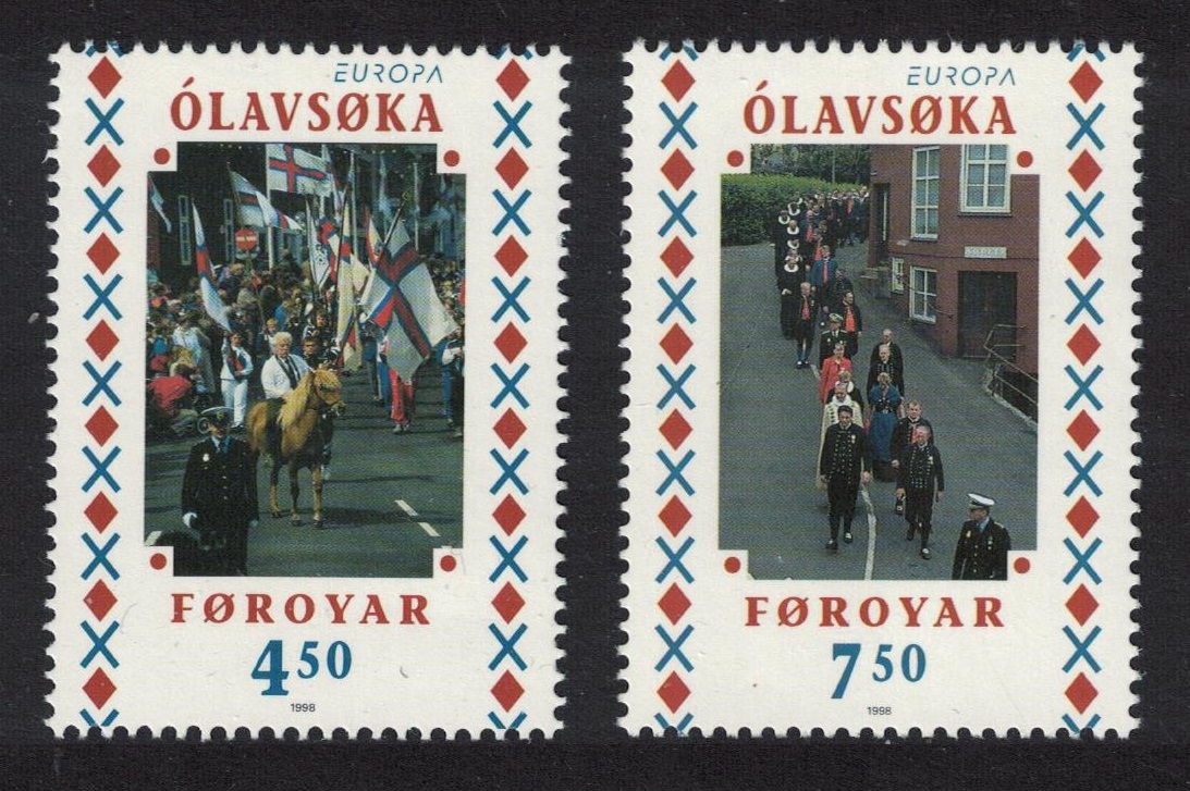 Faroe Islands Europa National Festivals St Olav&#39;s Day 2v 1998 MNH SG#346-347