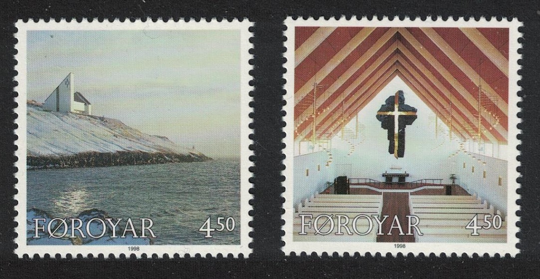 Faroe Islands Churches Christmas 2v 1998 MNH SG#349-350