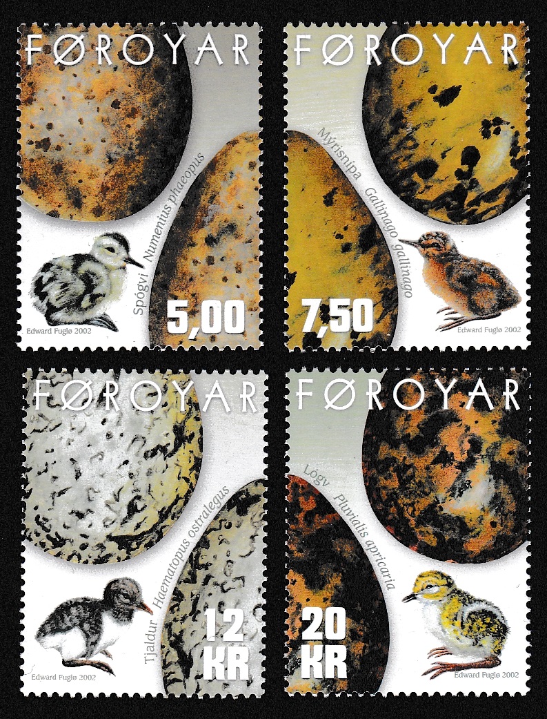 Faroe Islands Birds Chicks and Eggs 4v 2002 MNH SG#435-438 MI#427-430 Sc#418-421