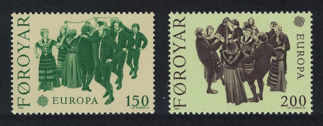 Faroe Islands Music Dance Europa CEPT 2v 1981 MNH SG#62-63 Sc#63-64