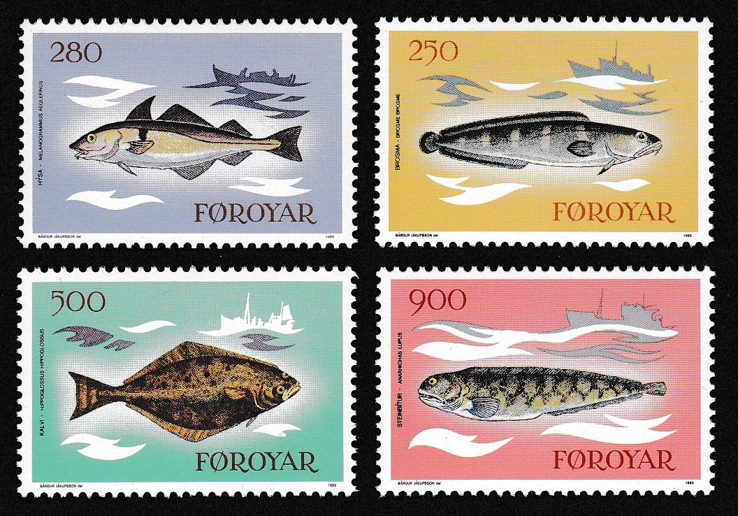 Faroe Islands Fish 4v 1983 MNH SG#85-88 Sc#97-100