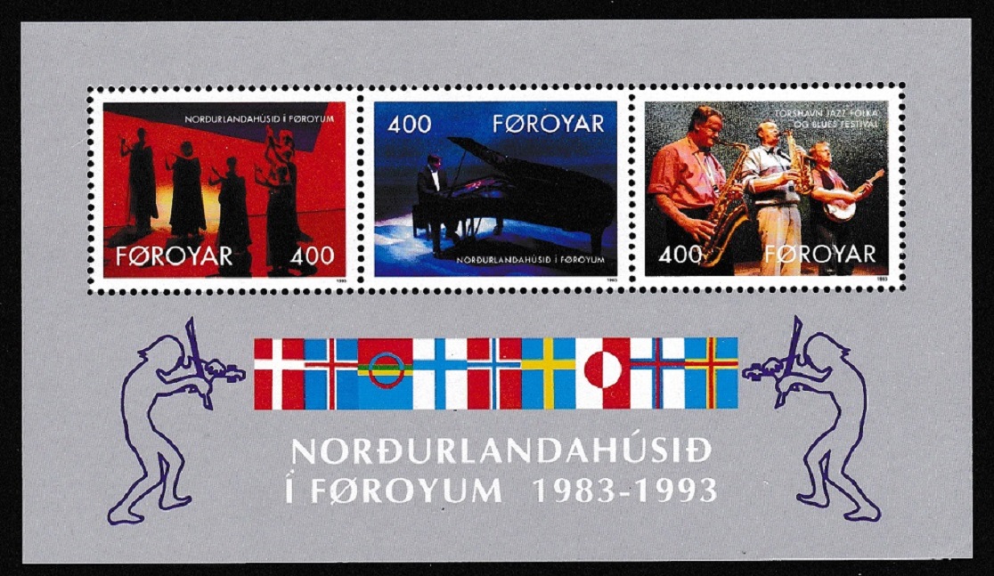 Faroe Islands Music 10th Anniversary of Nordic House MS 1993 MNH SG#MS238 MI#Block 6