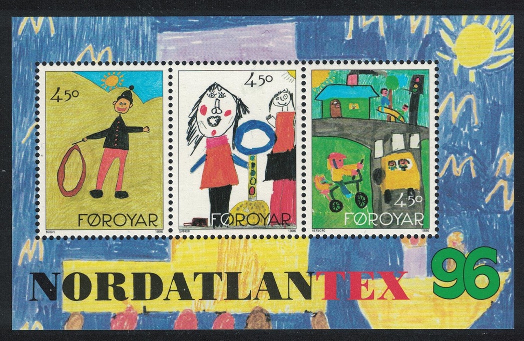 Faroe Islands #Children&#39;s Drawings MS 1996 MNH SG#MS314