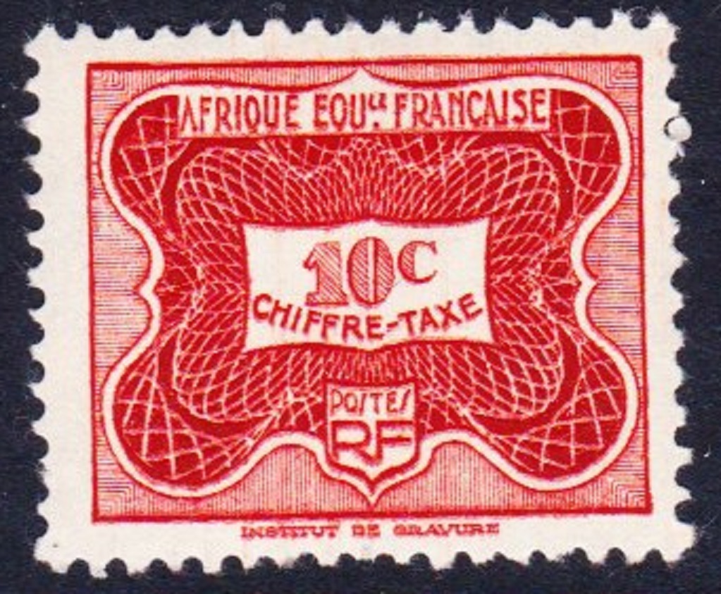 French Equatorial Africa Postage Due 10c 1947 MNH SG#D257 Sc#J12