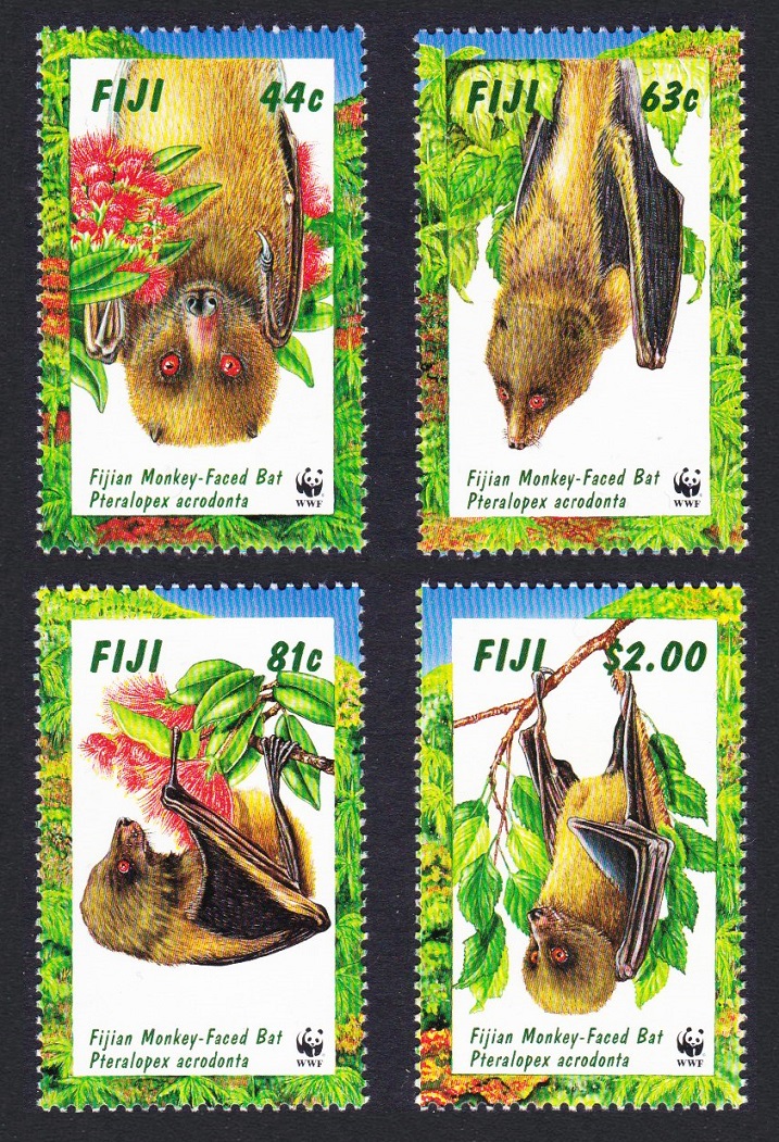 Fiji WWF Fijian Monkey-faced Bat 4v 1997 MNH SG#986-989 MI#812-815 Sc#797-800