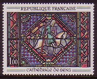 France 800th Anniversary of Sens Cathedral 1965 MNH SG#1683