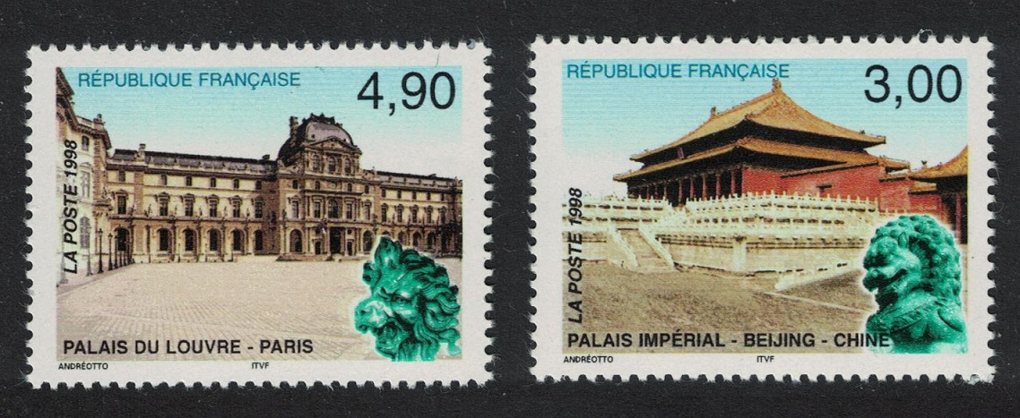 France Ancient Palaces Corners 1998 MNH SG#3523-3524