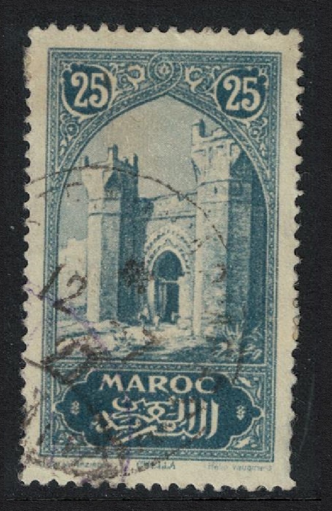 French Morocco Tower of Hassan Rabat Dull Blue 1923 Canc SG#131 MI#58 Sc#98