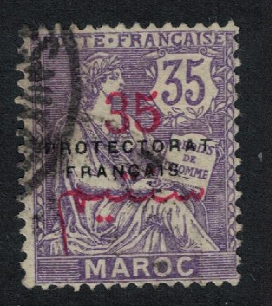 French Morocco 35c Overprint &#39;PROTECTORAT FRANCAIS&#39; 1902 Canc SG#50 MI#11 Sc#48