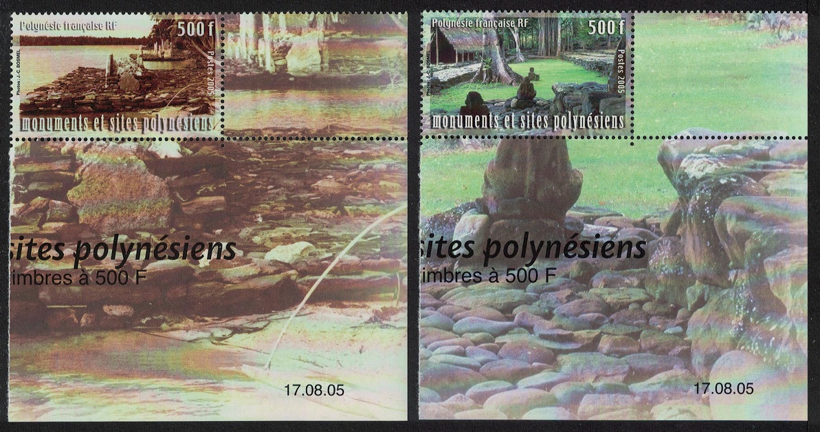 French Polynesia Cultural Heritage 2v Corners Date 2005 MNH SG#1013-1014