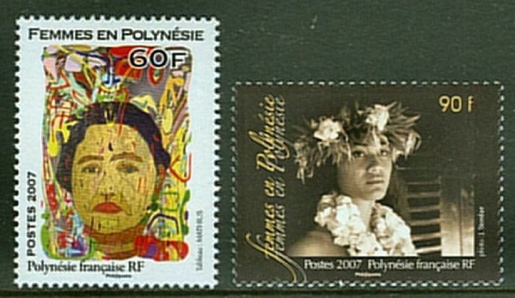 French Polynesia Polynesian Women Painting Photography 2v 2007 MNH SG#1046-1047