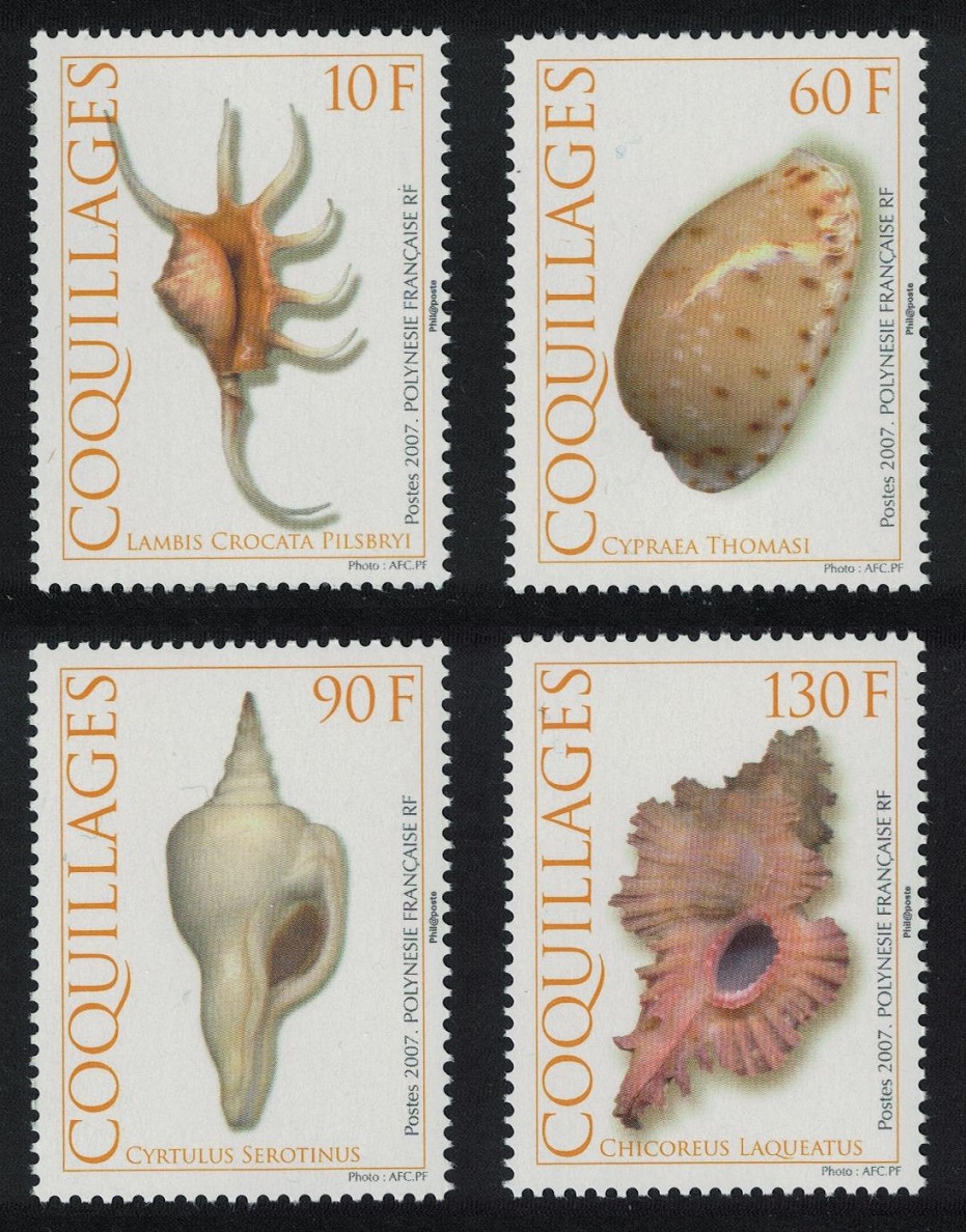 French Polynesia Shells 4v 2007 MNH SG#1049-1052