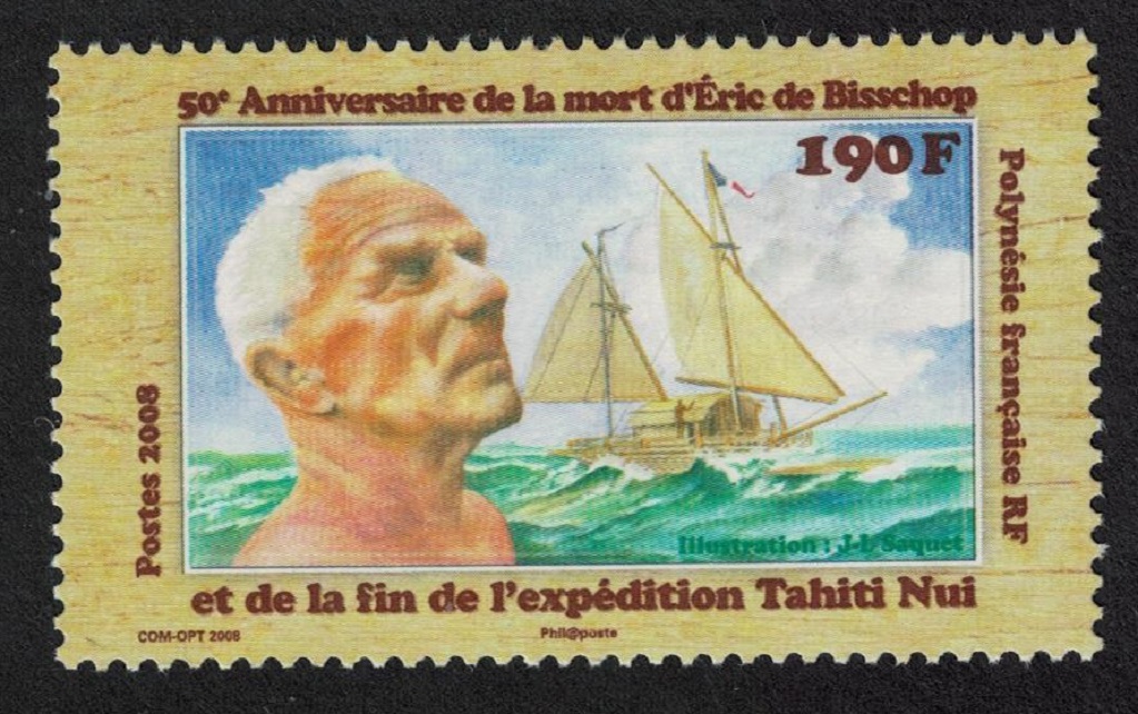 French Polynesia Eric de Bisschop navigator and transoceanic traveller 2008 MNH SG#1088 MI#1042