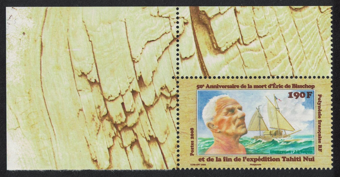 French Polynesia Eric de Bisschop navigator and transoceanic traveller T2 2008 MNH SG#1088 MI#1042