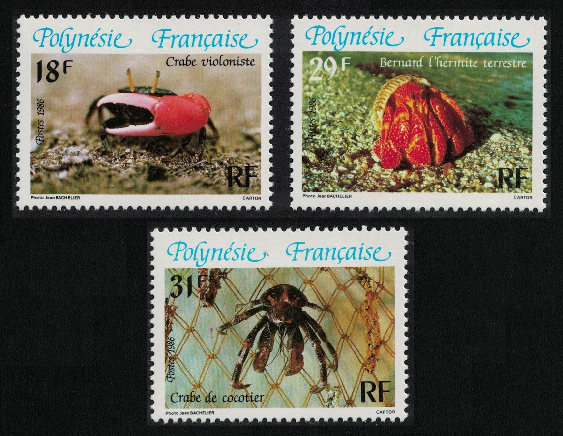 French Polynesia Crabs 3v 1986 MNH SG#465-467