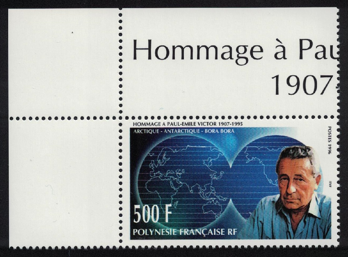 French Polynesia Paul-Emile Victor polar explorer Corner 1996 MNH SG#748