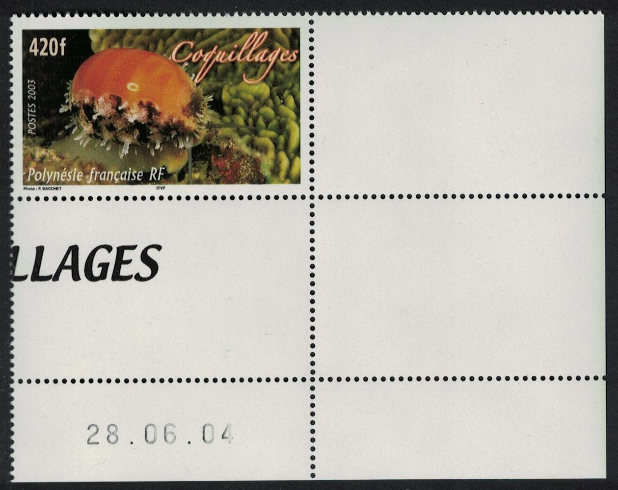 French Polynesia Shellfish Corner Date 2003 MNH SG#963