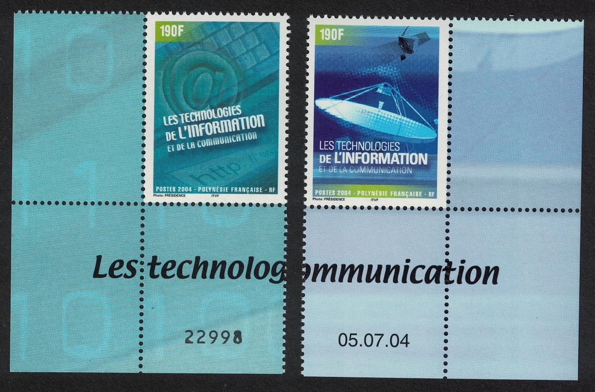 French Polynesia Computers Information Technology 2v Corners 2004 MNH SG#988-989