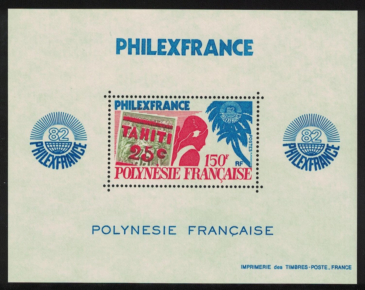 French Polynesia &#39;PhilexFrance 82&#39; Stamp Exhibition Paris MS 1982 MNH SG#MS368 MI#Block 6 Sc#361A