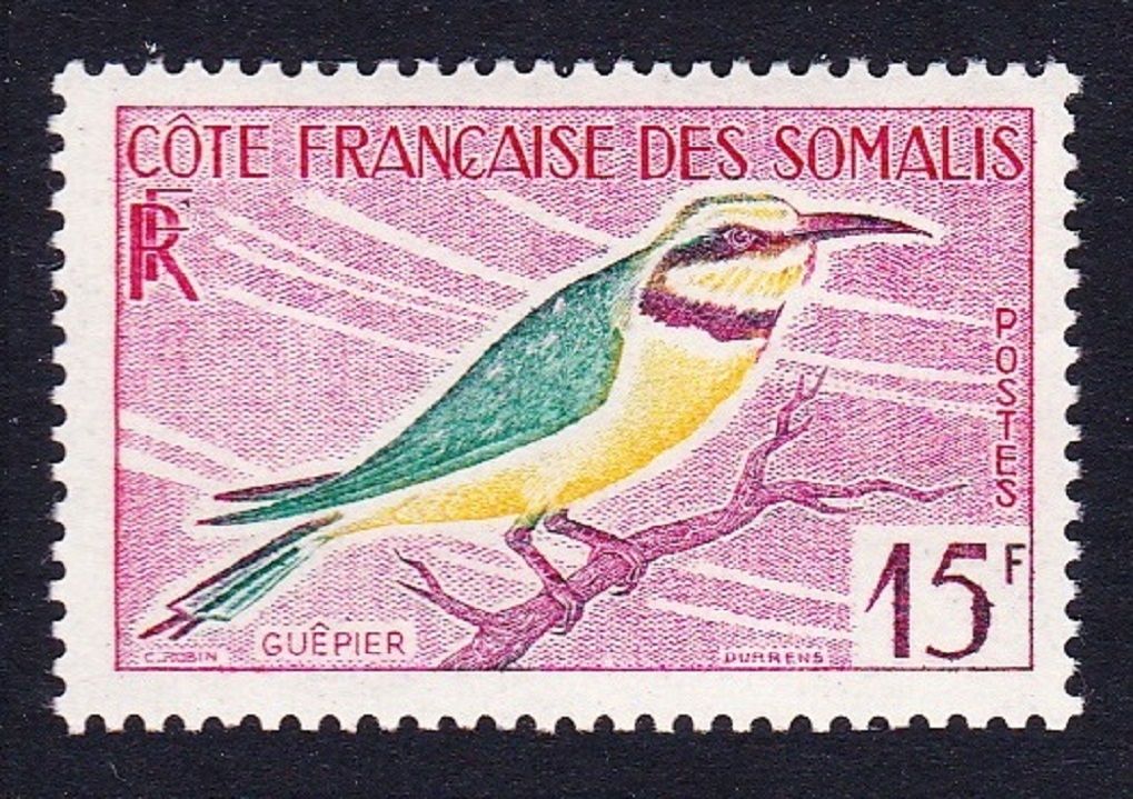 French Somali Coast Little bee-eater Bird 1958 MNH SG#441