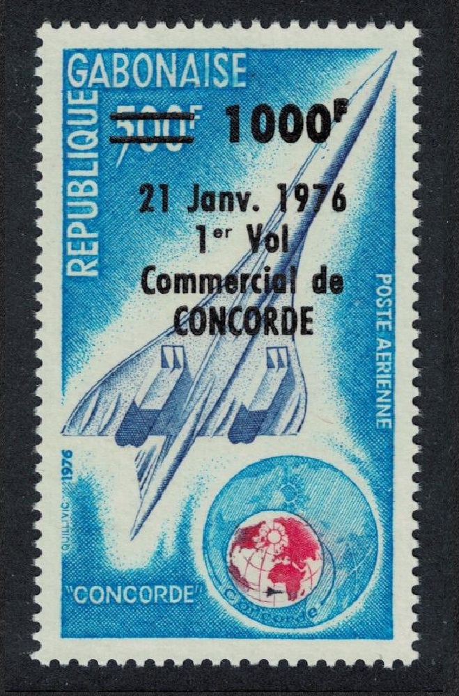 Gabon Concorde&#39;s First Commercial Flight 1976 MNH SG#566