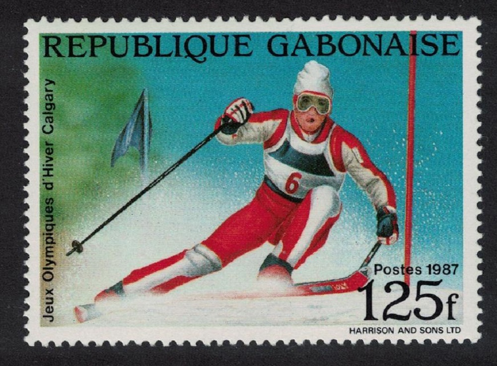 Gabon Slalom Winter Olympic Games Calgary 1987 MNH SG#989