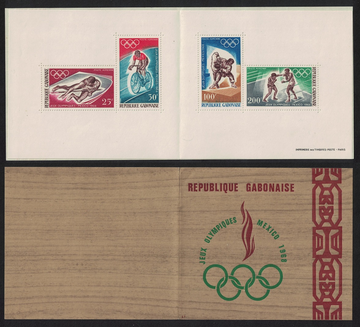 Gabon Olympic Games Mexico MS Booklet 1968 MNH SG#MS331