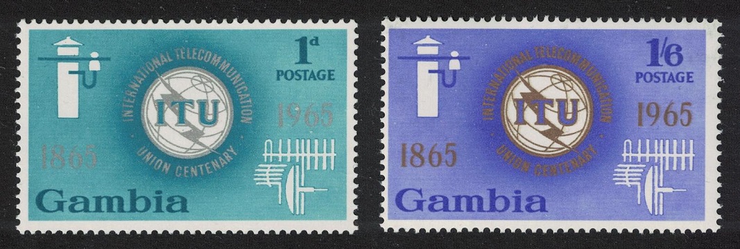 Gambia Centenary of ITU 2v 1965 MNH SG#228-229