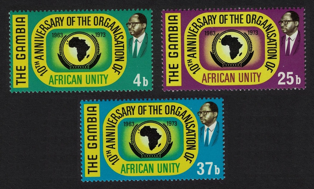 Gambia Tenth Anniversary of OAU 3v 1973 MNH SG#309-311