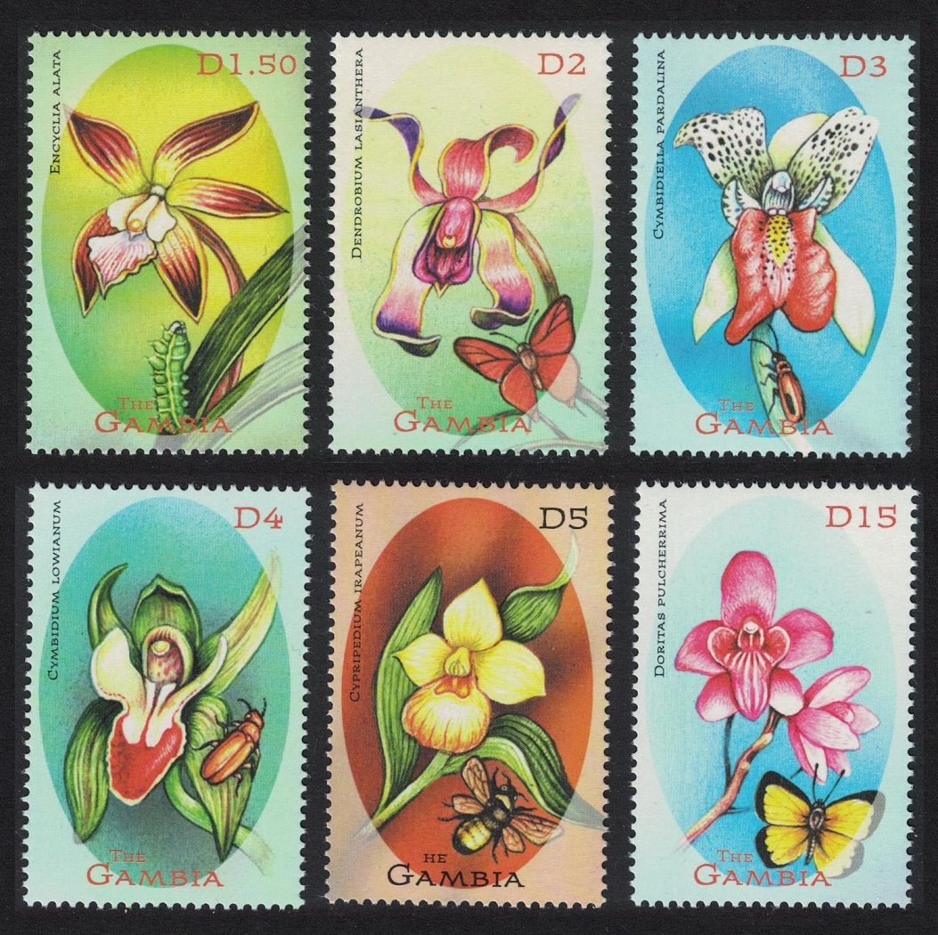 Gambia Orchids 6v 2001 MNH SG#3966=3989