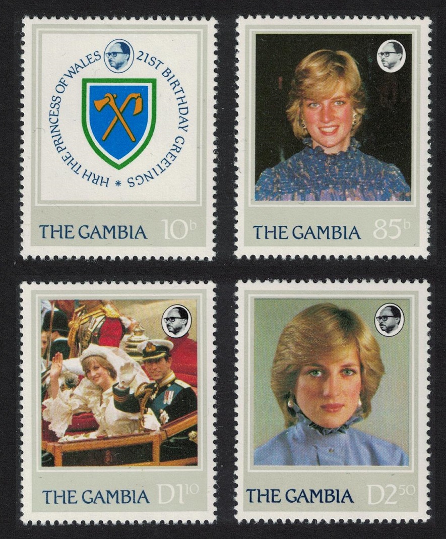 Gambia Diana Princess of Wales 21st Birthday 4v 1982 MNH SG#476-479