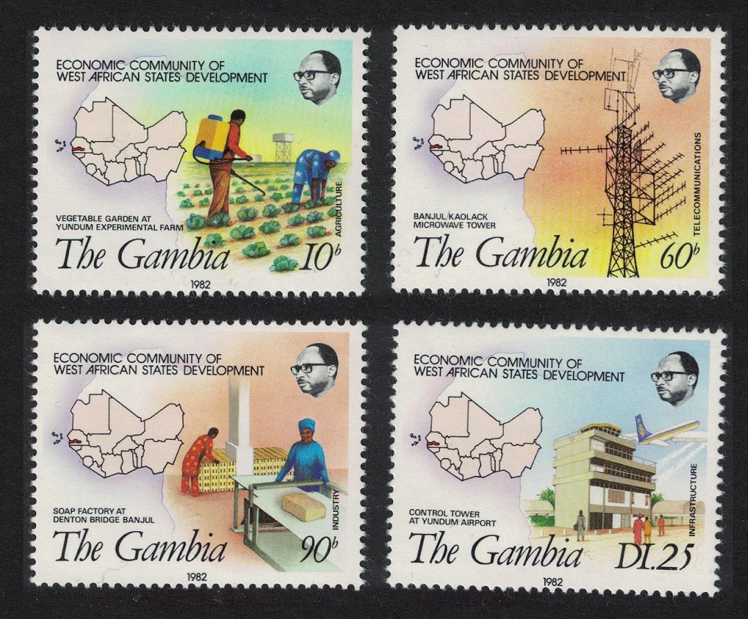 Gambia Economic Community of West African States Development 4v 1982 MNH SG#480-483