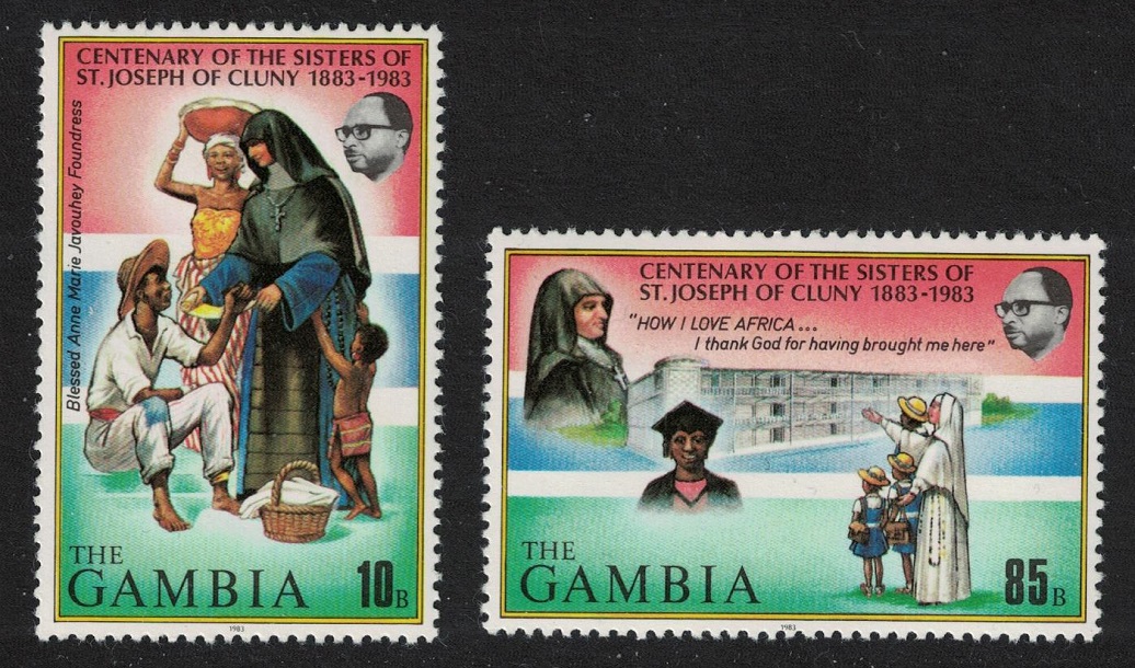 Gambia Sisters of St Joseph of Cluny&#39;s Work 2v 1983 MNH SG#492-493