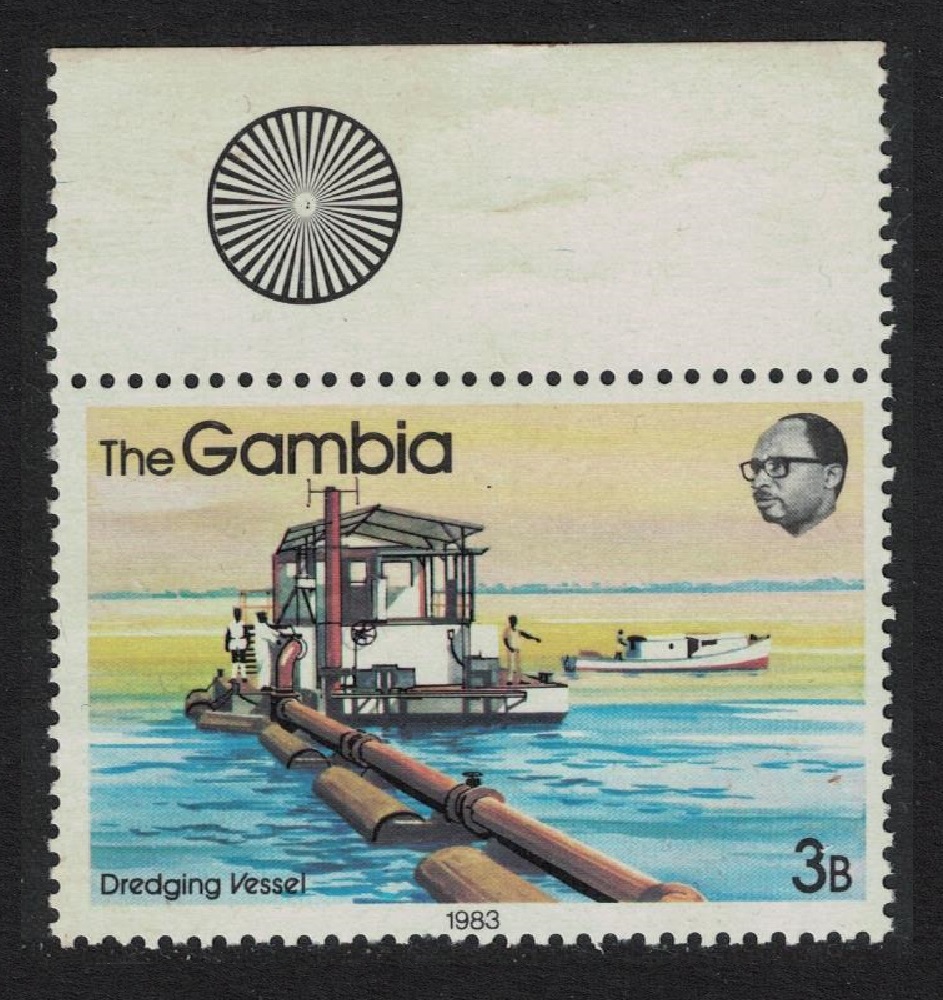 Gambia Dredger Vessel margin 1983 MNH SG#496