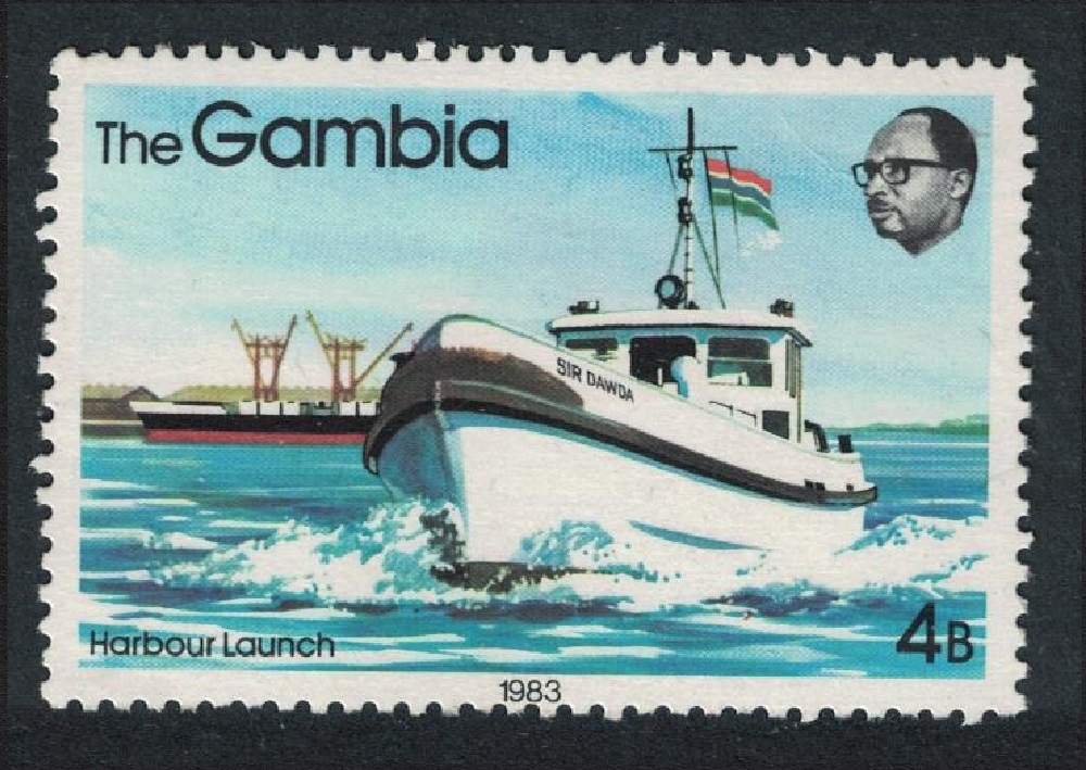 Gambia &#39;Sir Dawda&#39; Ship Harbour launch 1983 MNH SG#497