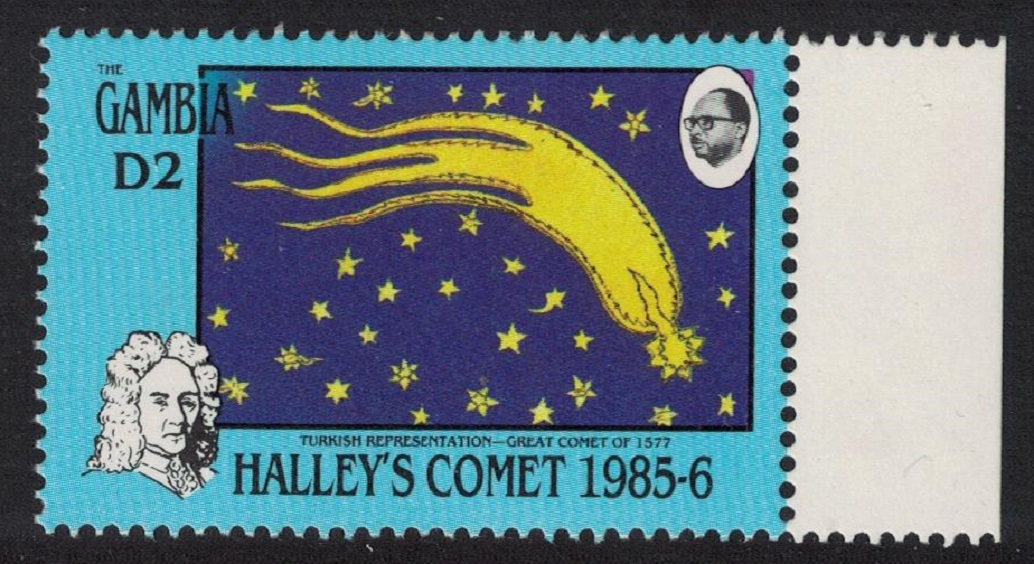 Gambia Halley&#39;s Comet of 1577 from Turkish painting 1986 MNH SG#638